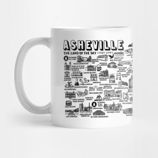 Asheville Map Art Mug